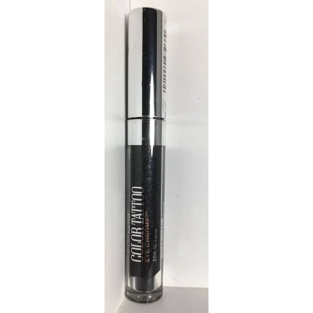 Maybelline New York Color Tattoo Eye Chrome, Gunmetal 590 0.11 Fl Oz